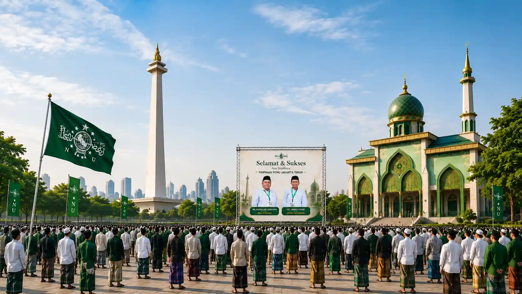 Kebersamaan pengurus dan warga PCNU Pengurus Cabang Kabupaten Gianyar